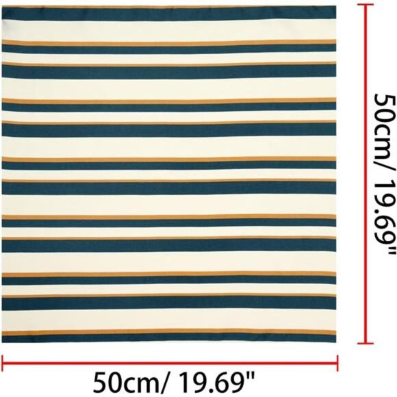 Small Stripe Print Square Neck Wrap Scarves 05 - Picture 3 of 5
